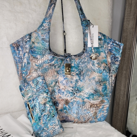 NWT ✨ BRAHMIN 2 SET Designer Purse Bag Wallet NWT Melbourne Italian Leather - Picture 15 of 15